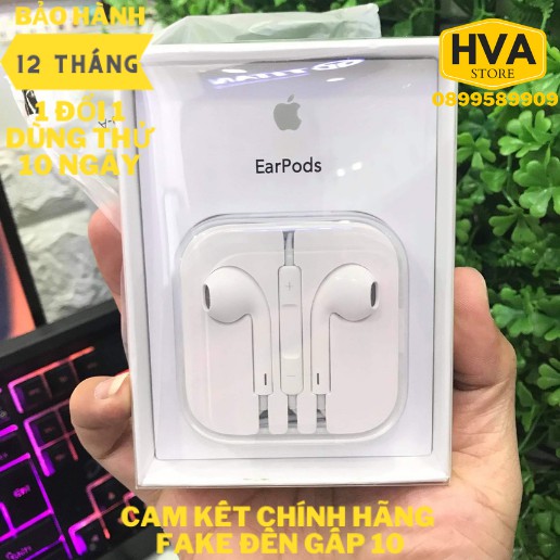 Tai nghe Earpod iPhone 6/6s plus hàng chính hãng Apple Store (chân 3.5mm) Bảo hành 12 tháng