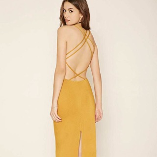 Váy đầm maxi hở lưng hãng forever 21 authentic