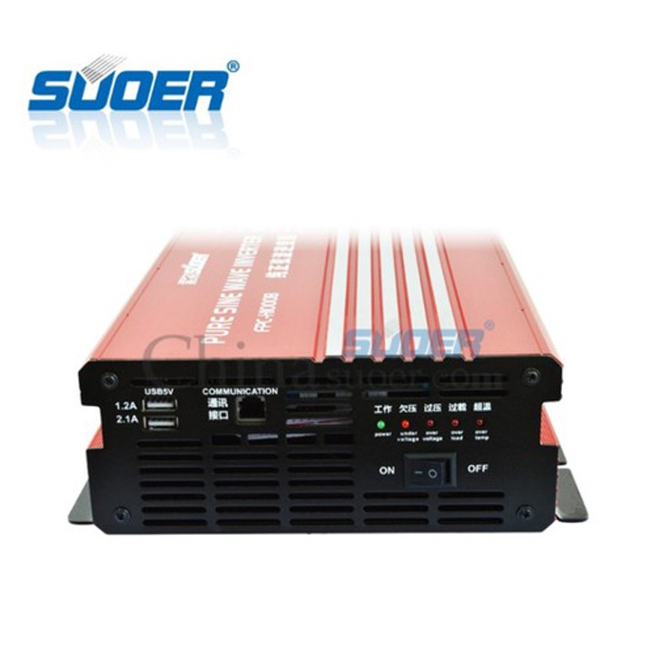 Bộ chuyển điện sin chuẩn 1000w từ 24v lên 220v hãng Suoer