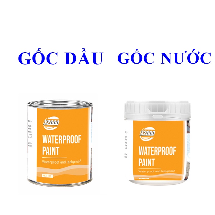 Sơn chống thấm, keo chống thấm X2000 gốc dầu- gốc nước sửa chữa vết nứt tường mái nhà trần sân thượng triệt để