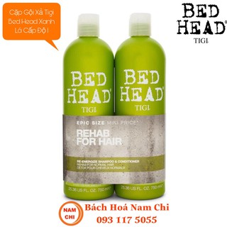 [Cặp 2 Chai] Gội Xả Tigi Bead Head Xanh Lá Phục Hồi Tóc Cấp Độ 1 - Chính Hãng Mỹ - 615908950991