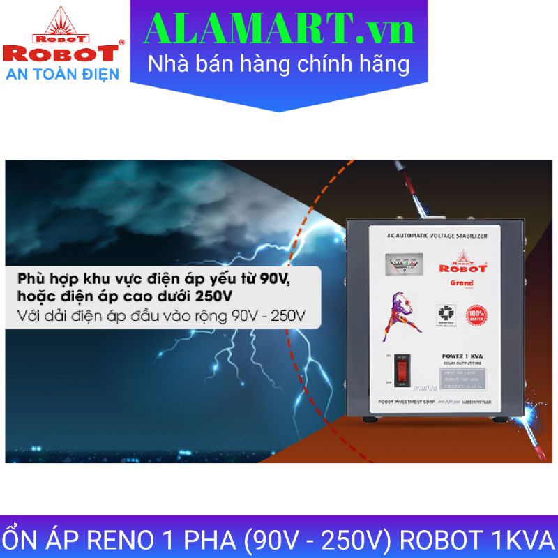 Ổn áp reno 1 pha Robot 1KVA