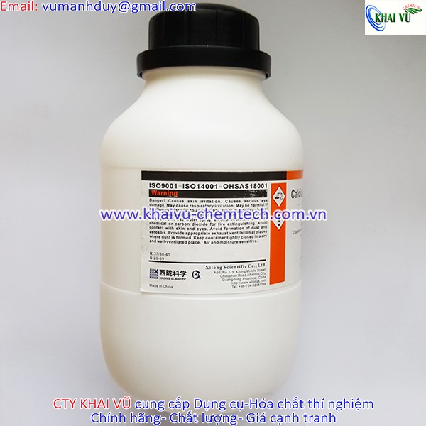 Calcium hydroxide Ca(OH)2 tinh khiết Xilong chai 500g canxi hidroxit