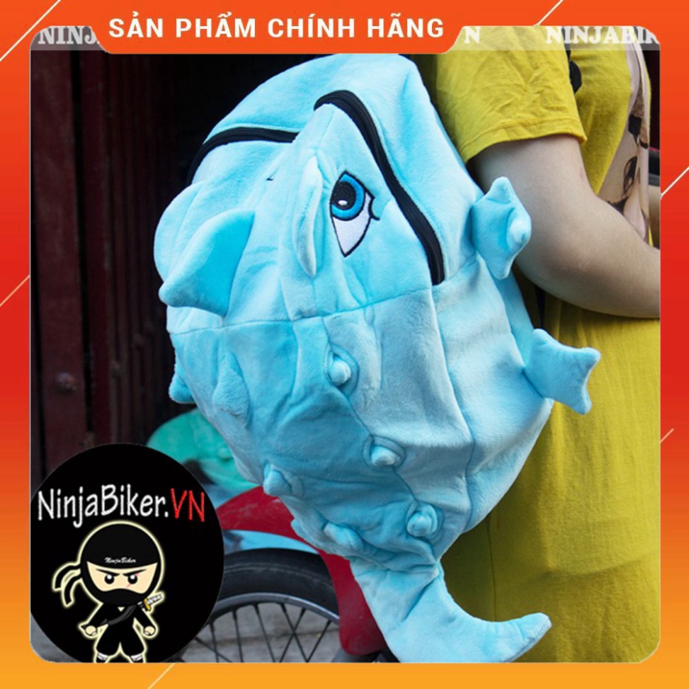 Balo khủng long vải nhung - Màu Xanh Dương FREESHIP