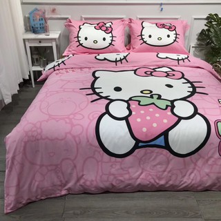 SET CHĂN GA GỐI COTTON 3D MÈO KITTY