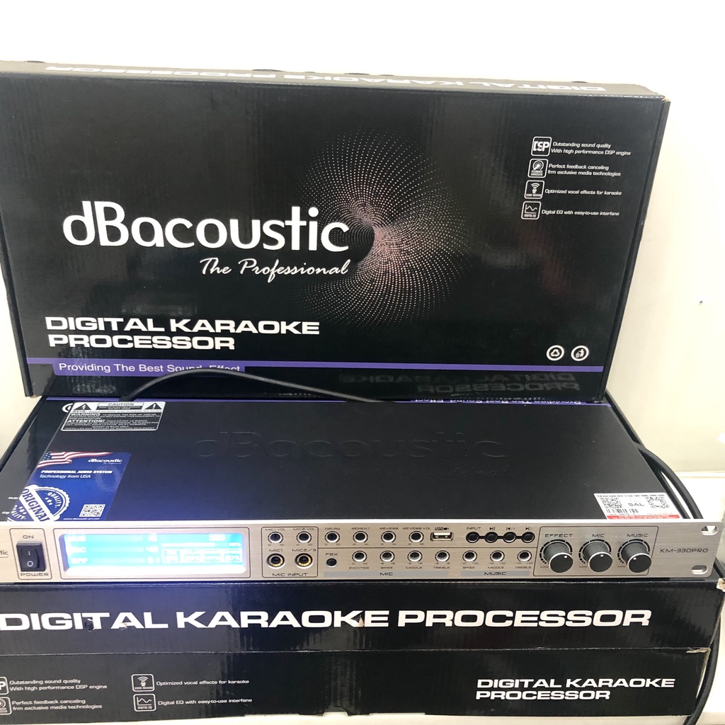 Vang cơ lai số chính hãng DBACOUSTIC KM330 Pro, vang cơ cao cấp đỉnh cao hàng chính hãng , tặng dây canon đi kèm.