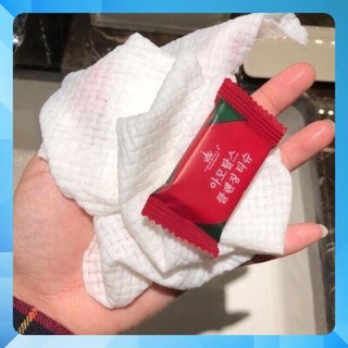 Khăn Giấy Nén Hình Vuông, Khăn Đa Năng Dùng 1 Lần Siêu Sạch