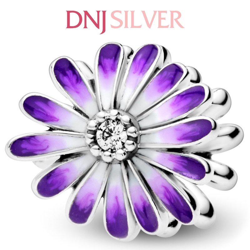 Charm bạc 925 cao cấp - Mẫu charm chủ đề Purple Daisy thích hợp để mix vòng - Mã sản phẩm DN151