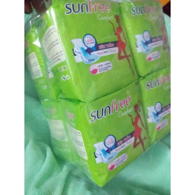 Lốc 8 gói Băng vệ sinh SUNFREE Comfort Ngày/Đêm