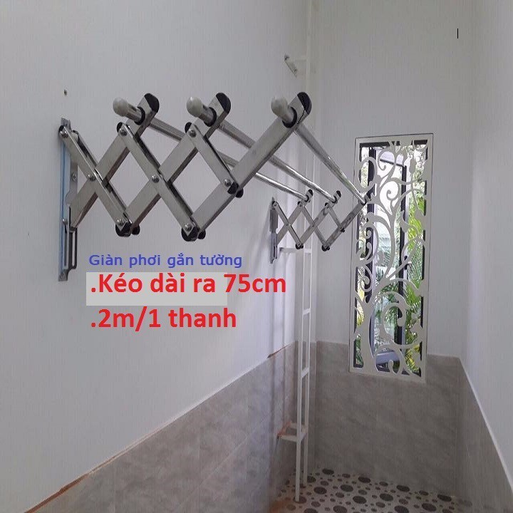 giàn phơi gắn tường inox dầy