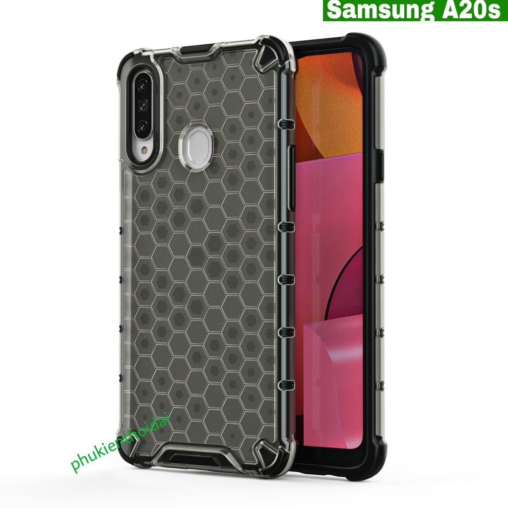 Ốp lưng Samsung A20s chống sốc vân tổ Ong kiểu dáng UAG cao cấp