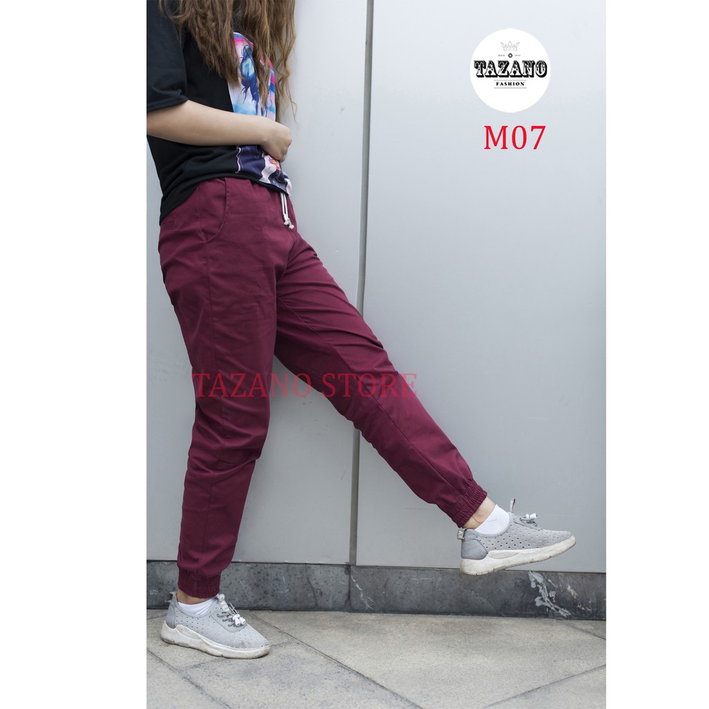 Quần Jogger Kaki Nữ Co Giãn 4D Hàng Xuất Khẩu (Màu Đỏ Đô) | BigBuy360 - bigbuy360.vn