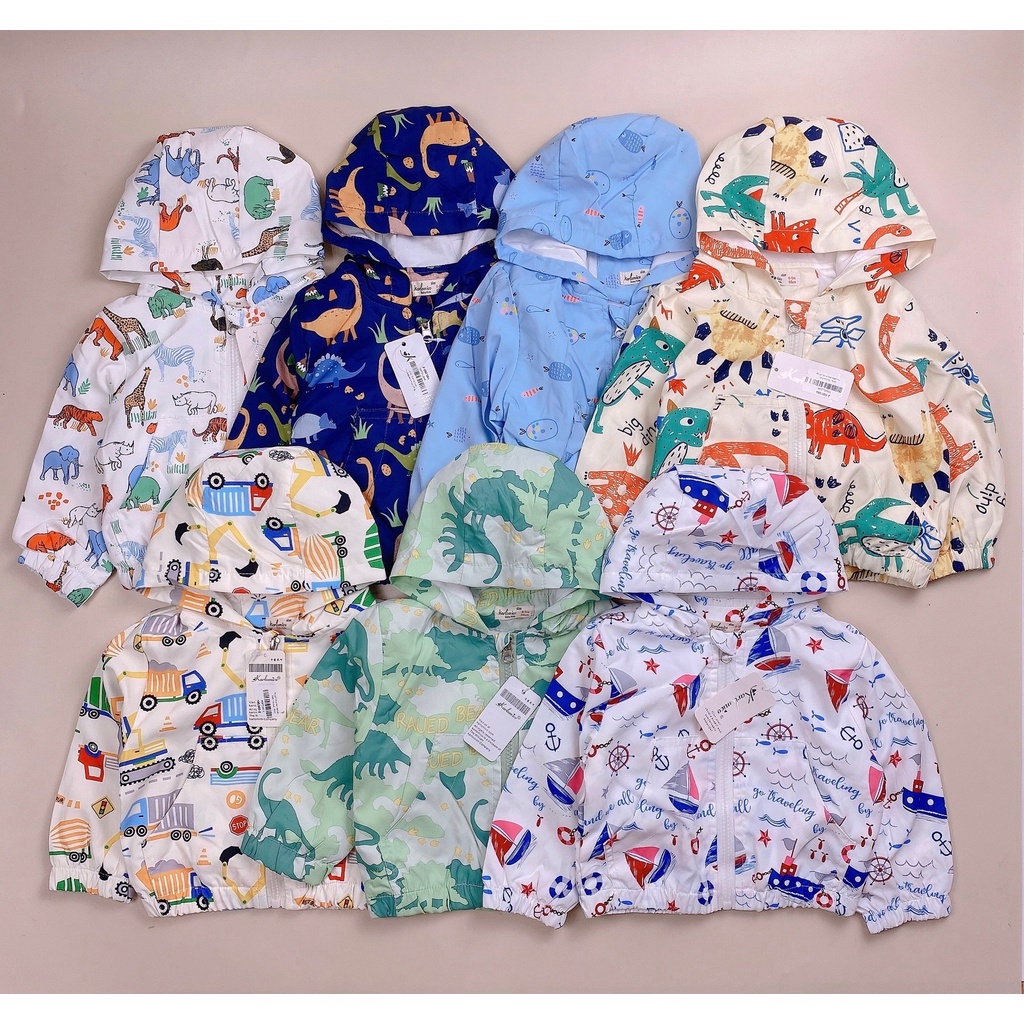 Áo gió lót cotton Karlomico nhiều hình Bé Trai 9m - 3y - Bảng màu 2