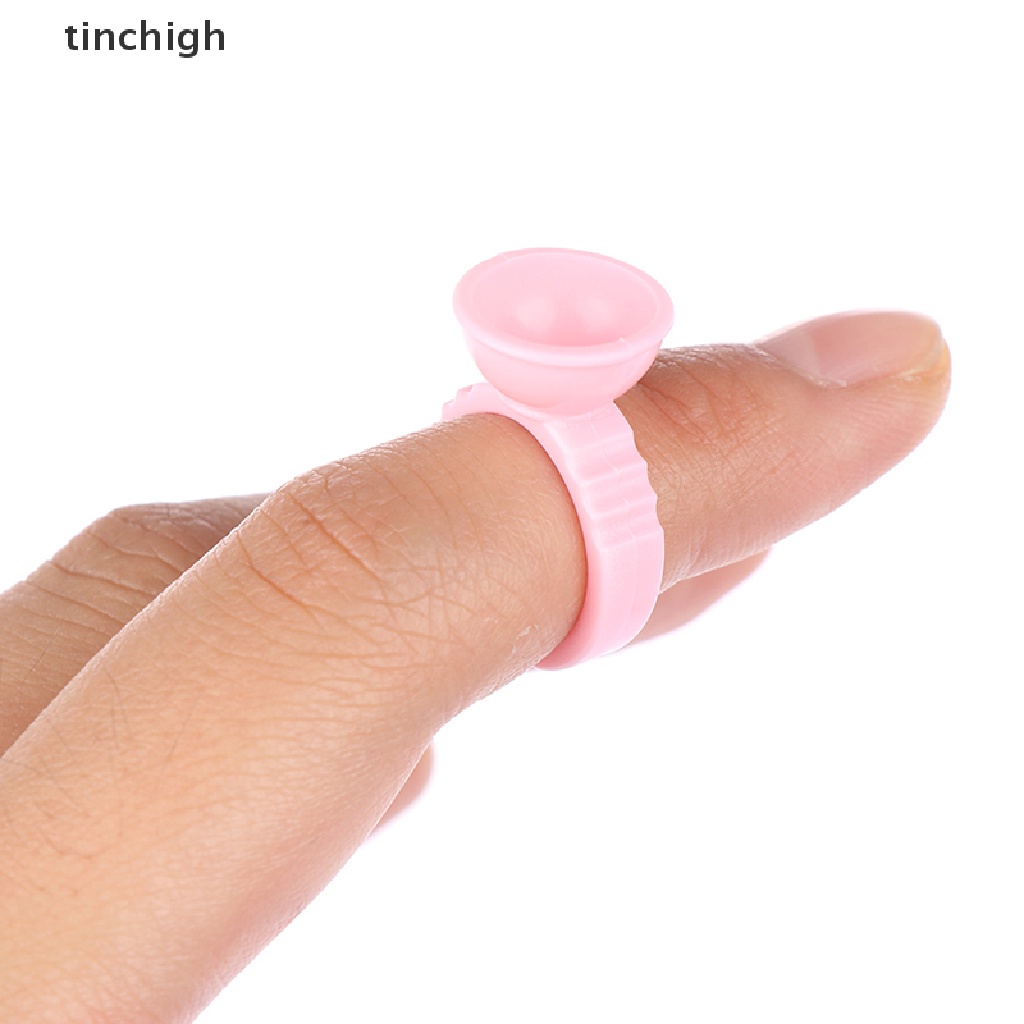 Set 100 Giá Đỡ Nhẫn / Keo Dán Mi Giả Dùng Một Lần Tiện Lợi