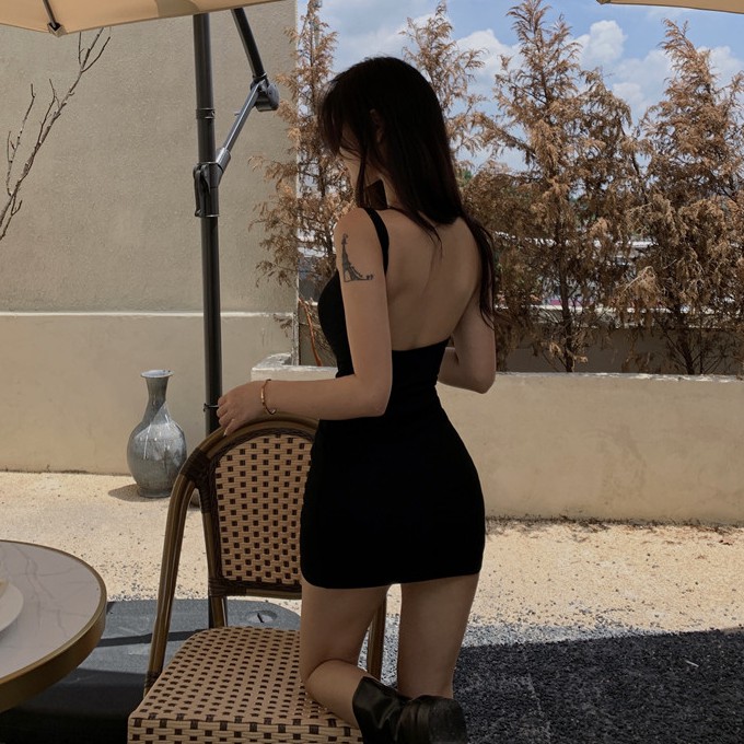 Đầm Ôm Hai Dây Hở Lưng Gợi Cảm Cho Nữ