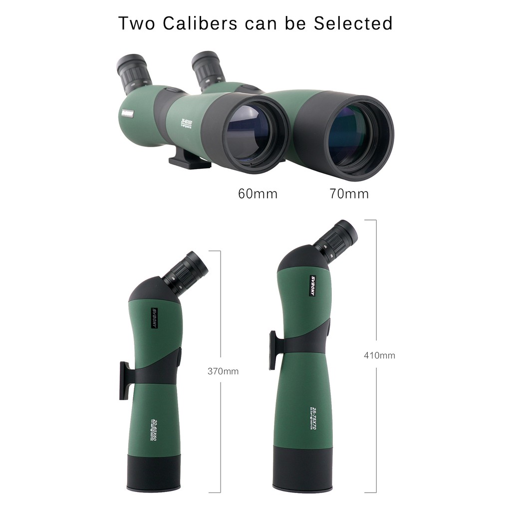 Kính viễn vọng SVBONY SV403 đa lớp phủ phóng to 20-60X60/25-75x70mm kèm chân đỡ dùng cho ngắm cảnh | BigBuy360 - bigbuy360.vn