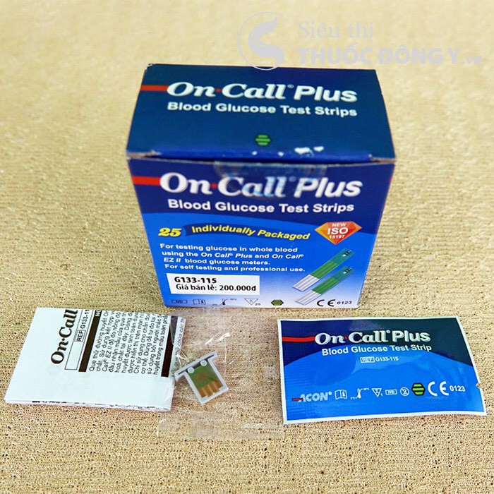 Máy Đo Đường Huyết On Call Plus Mỹ + [Tặng Hộp Que Thử 25 Test] Giá cực ưu đãi