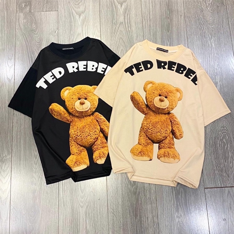 Áo Thun  Unisex Tay Lửng 3D TED REBEL Ảnh Thật