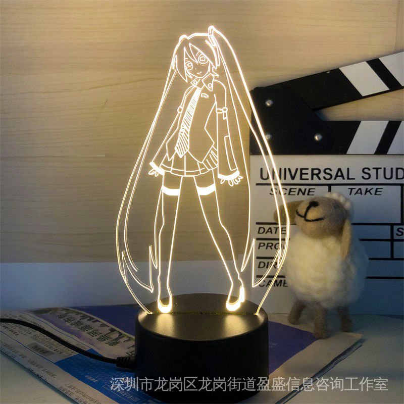Đèn LED Ngủ Đổi Màu Tiết Kiệm Năng Lượng Hình Hatsune Miku