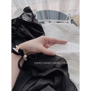 Váy gấm trễ vai dây mimee