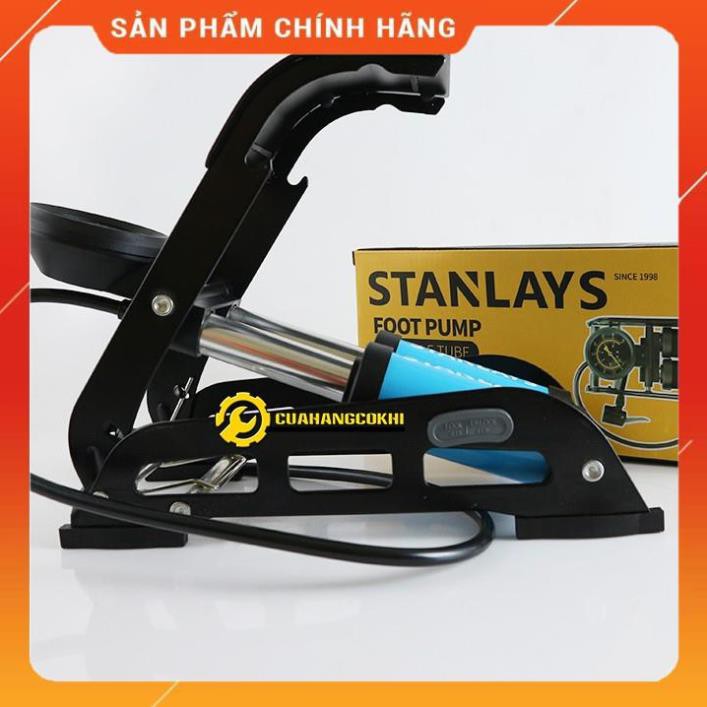 Bơm hơi xe máy mini - Bơm xe máy đạp chân loại tốt -Bảo hành 6 tháng 1 đổi 1 stanley