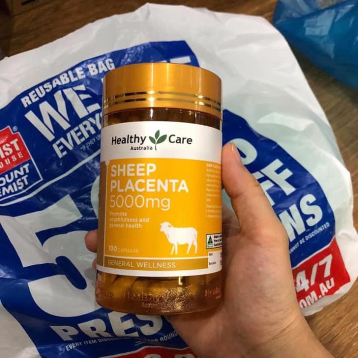 MẪU MỚI - Viên Uống Nhau Thai Cừu Sheep Placenta 5000mg Healthy Care Úc 100 Viên - encosmetics