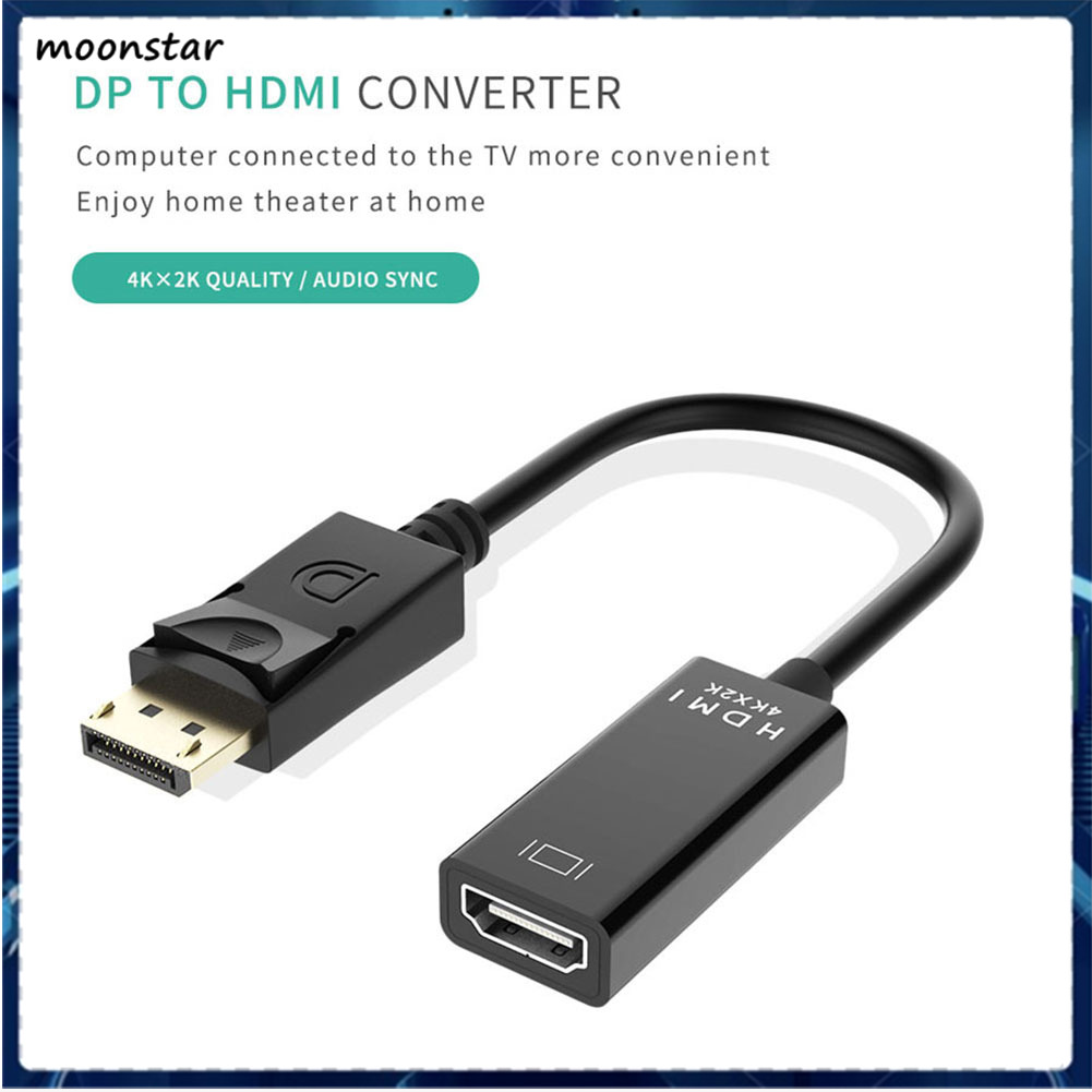 Cáp Chuyển Đổi Ms Hd 4k Dp Display Port Sang Hdmi-Compatible Cho Pc Laptop Hdtv