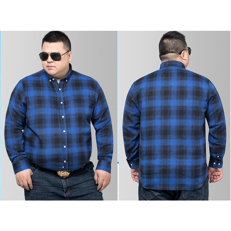 Áo Sơ Mi Nam Tay Dài Sọc Caro Size Lớn 60-175KG