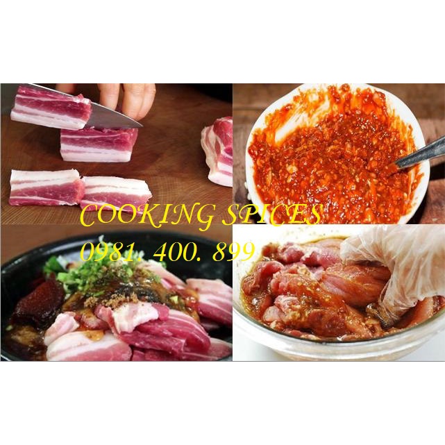 Bột Gia Vị Ướp Thịt Nướng BBQ thơm ngon. Hũ dùng tiện lợi.
