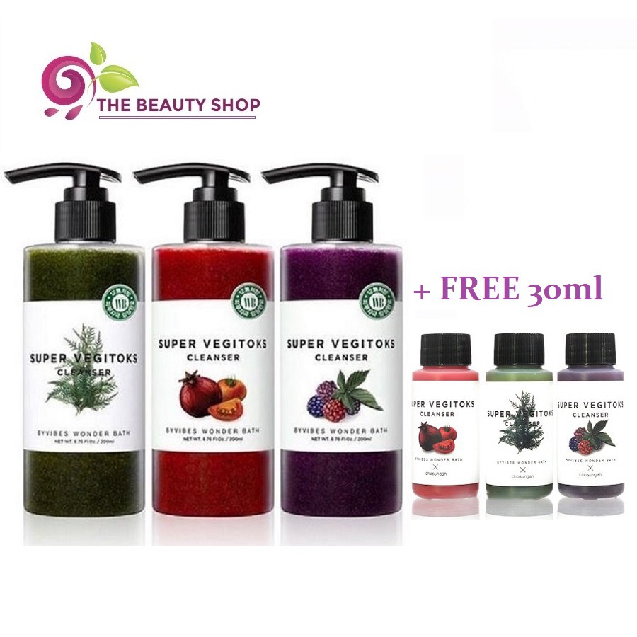 [MỚI] Sữa rửa mặt thải độc 3 trong 1 Wonder Bath Super Vegitoks Cleanser 300ml