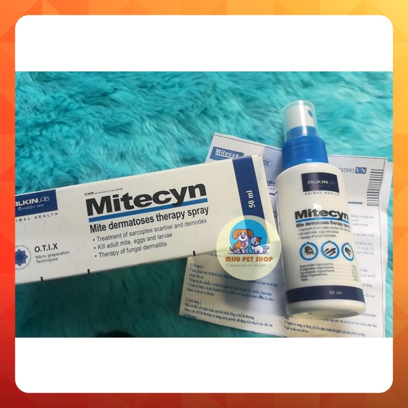 [HCM]  AlKIN MITECYN 50ML  dùng cho nấm,ghẻ, viêm da cho các bé chó và mèo