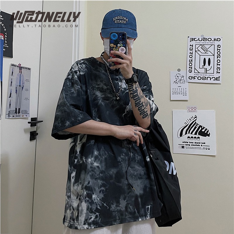 Áo Thun Loang Tay Lỡ Unisex Nam Nữ Áo Loang From Rộng Hot Hit Năm 2021🔥🔥