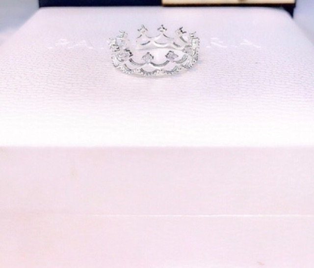 Nhẫn vương miện quanh vòng dễ thương bạc NGỌC MẬU nhiều mẫu