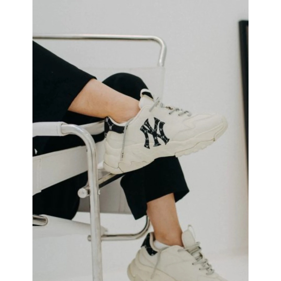 Giày MLB NY Chính Hãng 🔴SIMPLE SNEAKER🔴 MLB Big Ball Chunky Diamond Monogram New York Yankees Black