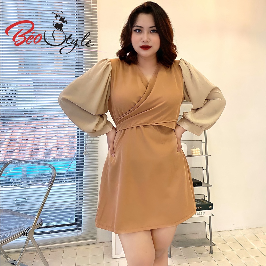 Đầm Bigsize công sở dáng suông kiểu Hàn Quốc cực xinh DABS026 Dành cho các nàng từ 55-95kg Mặc dự tiệc, dạo phố, công sở