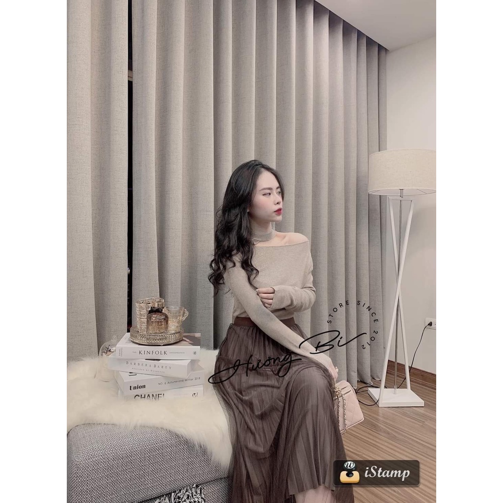 CHÂN VÁY DÀI XẾP LY MẶC ĐƯỢC 2 MẶT, CHÂN VÁY XẾP LI CẠP CHUN