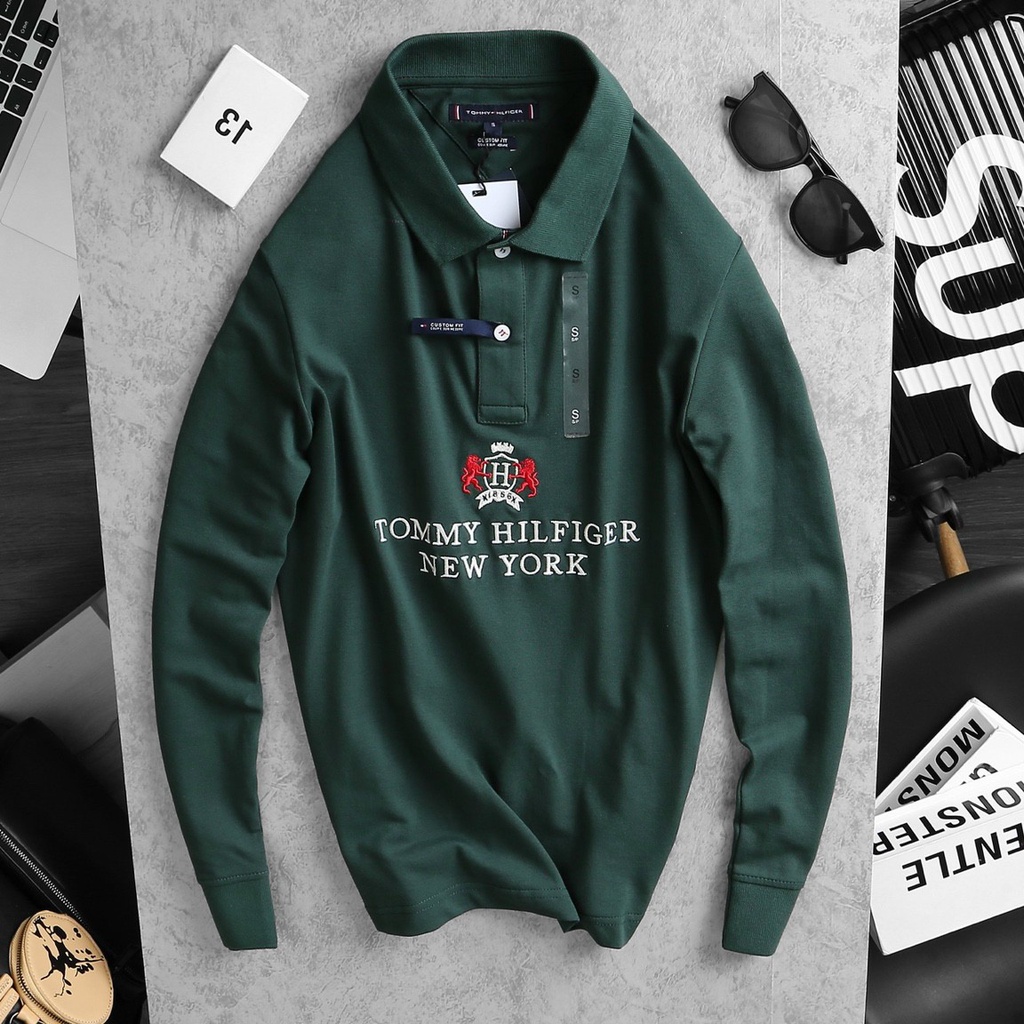 TOMMY HILFIGER ÁO THUN POLO DÀI TAY CỔ BẺ CHUẨN CHẤT