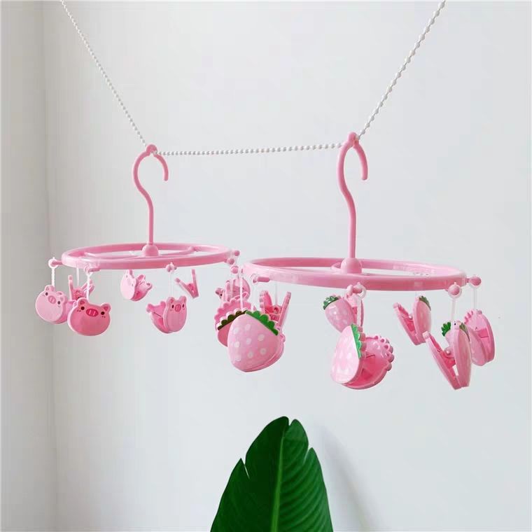 Kẹp Phơi Quần Áo Nhiều Kẹp Hình Heo Dễ Thương