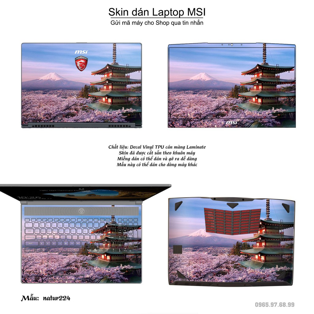 Skin dán Laptop MSI in hình thiên nhiên nhiều mẫu 8 (inbox mã máy cho Shop)