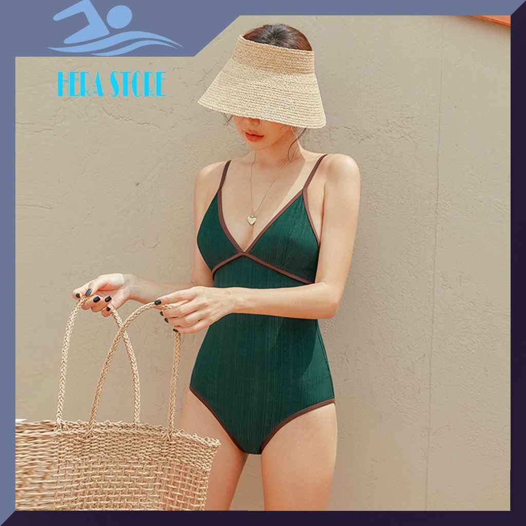 Bikini tắm biển một mảnh, cổ khoét chữ V -2090 STORE HERA BKN01