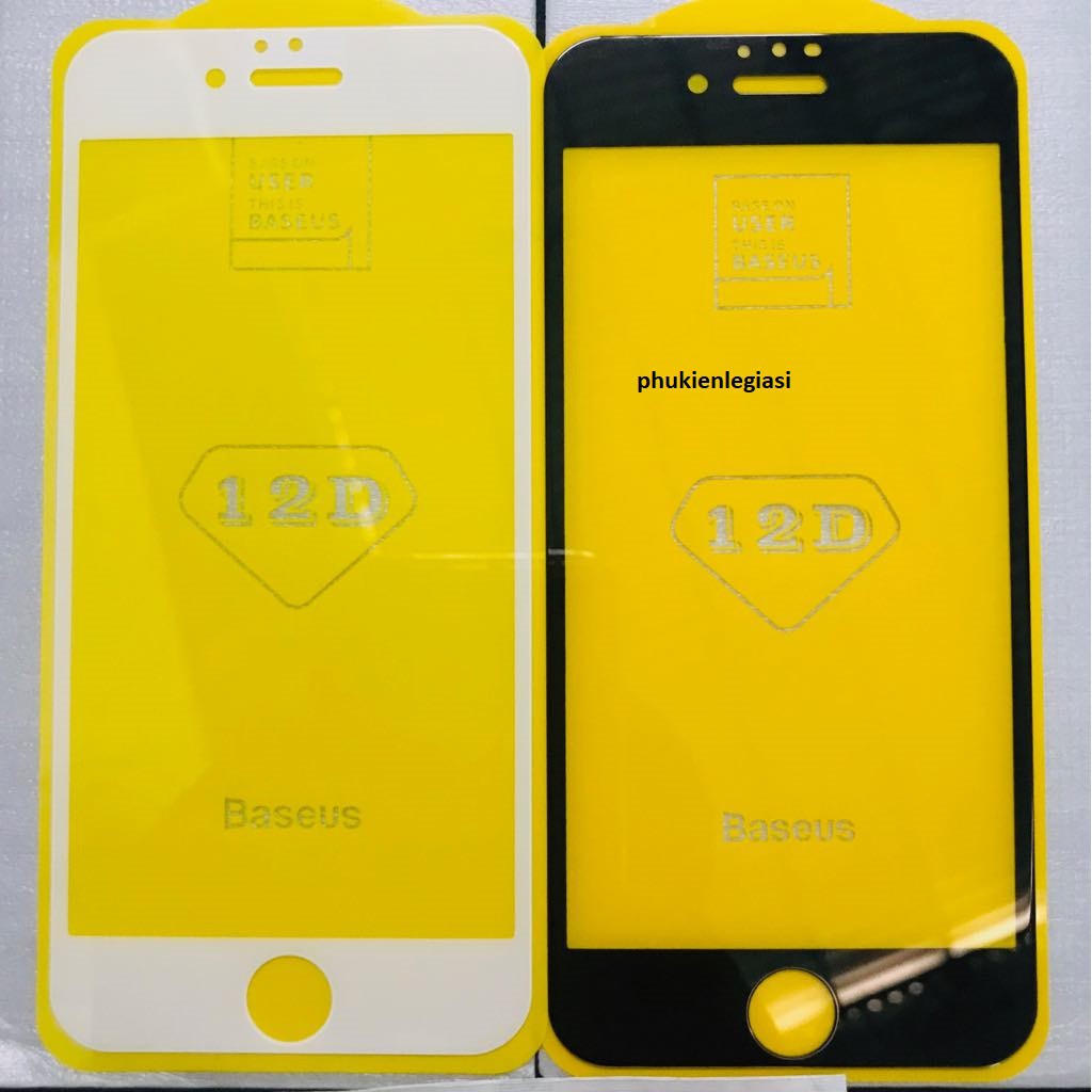 (XẢ HÀNG BỎ MẪU)Cường Lực iphone 12D Iphone BASEUS Full màn hình