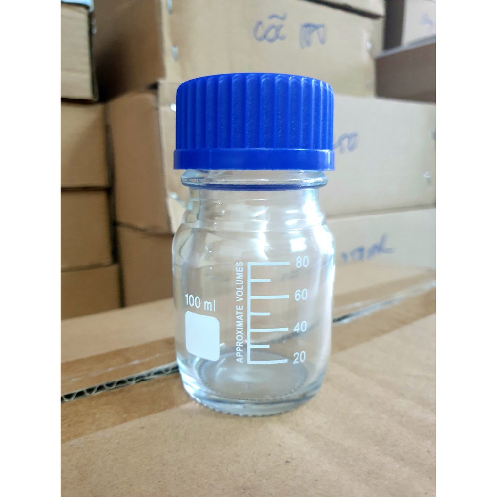 Chai trắng nắp vặn xanh 100ml, 250ml, 500ml, 1000ml