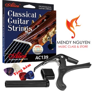 Combo bộ dây guitar Classic AC139 + Capo (Tặng Tay quay dây dây và Pick guitar đẹp)