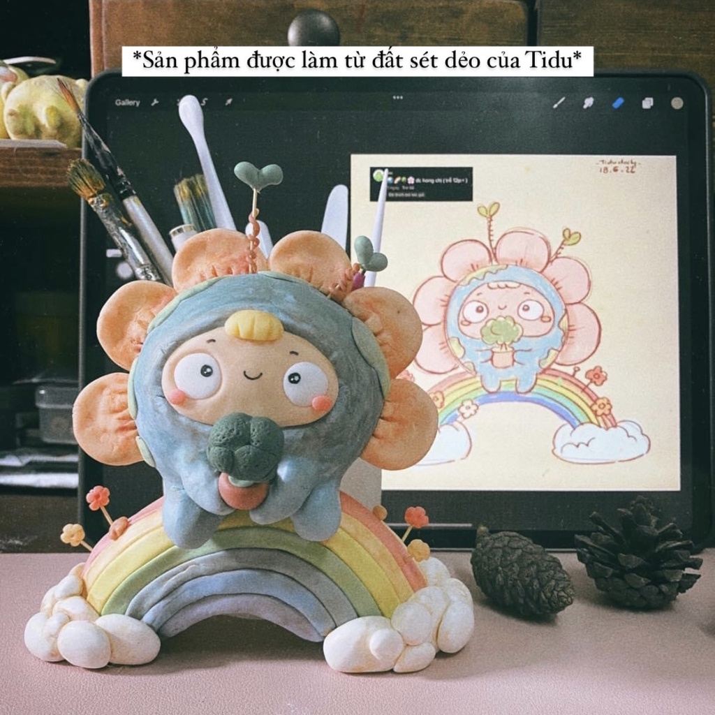 ĐẤT SÉT TỰ KHÔ LOẠI SIÊU DẺO, NHANH KHÔ TỪ TIDUWORKSHOP