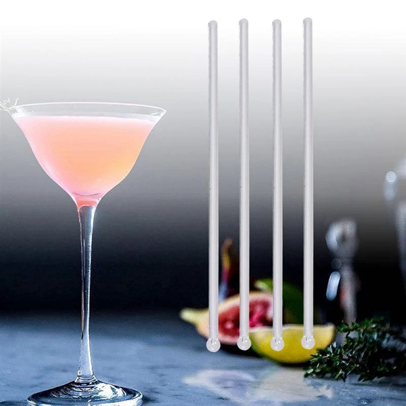 Cây Khuấy Cocktail Đầu Tròn Trong Suốt