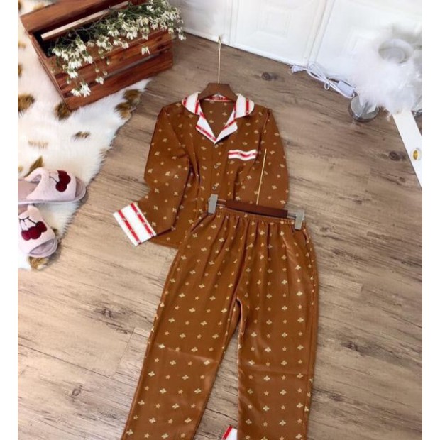 ❤️UY TÍN❤️ Bộ Pijama Lụa Tay Dài Quần Dài Hàng Bán shop 40_58kg