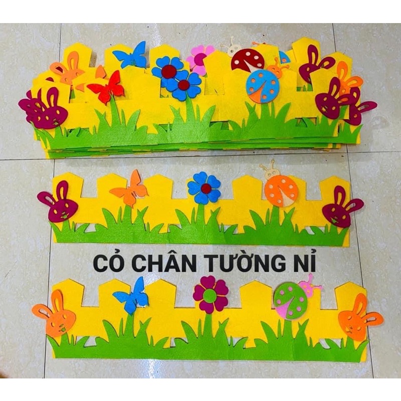 Hàng rào nỉ - dài 50cm - Trang trí trường mầm non