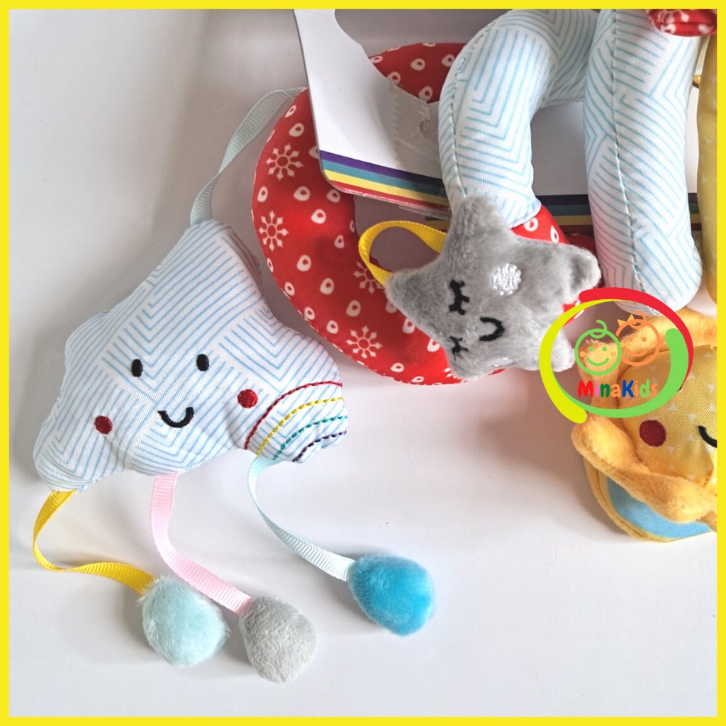 Đồ Chơi Treo Cũi Nôi Treo Xe Đẩy Có Xúc Xắc Lục Lạc Gặm Nướu Bóp Kêu Chút Chít JJOVCE TN20