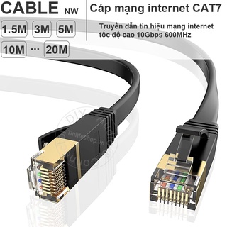 Dây mạng CAT7 10G 600MHz siêu mỏng STP chống nhiễu King-Master 1.5 mét đến 20 mét