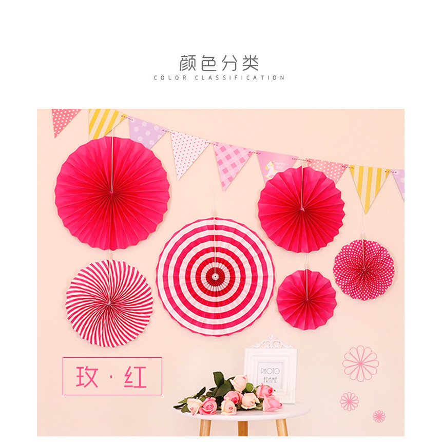 Set Quạt Giấy Trang Trí Sinh Nhật Hoặc Làm Backdrop
